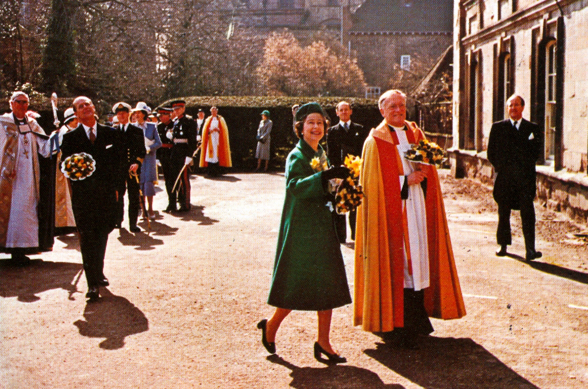 Her Majesty the Queen &amp; the Duke of Edinburgh Visit Worcester and attend the Royal Maundy service at Worcester Cathedral. Photo by the late Tom Bader (Hon OV)