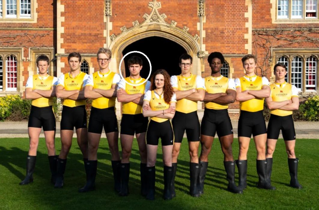 OV luke Beever (circled) and his Goldie Crew credit: Cambridge University Boat Club